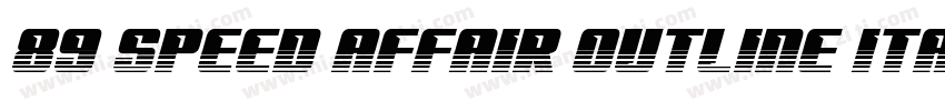 89 Speed Affair Outline Ital字体转换